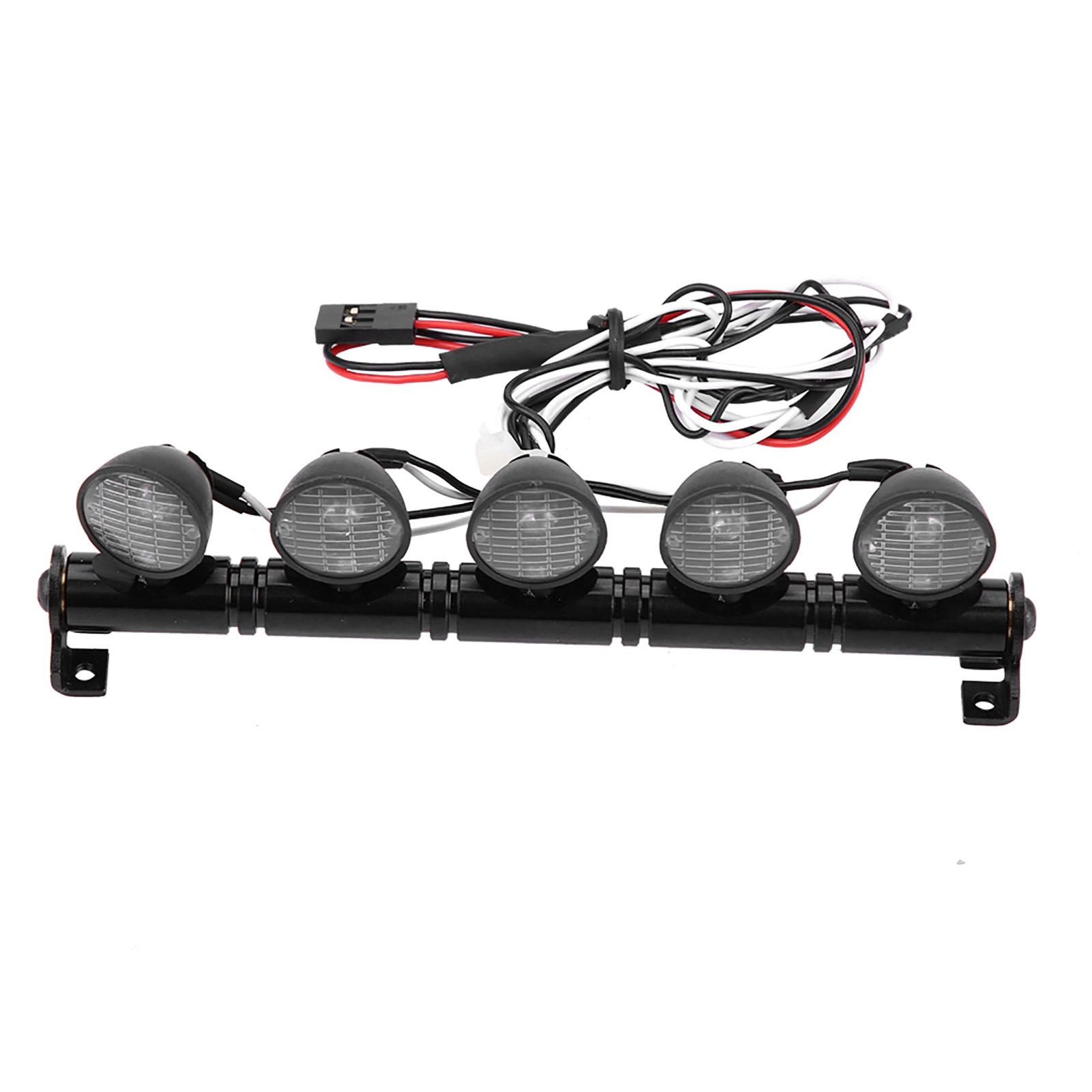 

5 LEDs Light Bar Headlight Lamp Accessory Part for AXAIL Scx10 Traxxas RC Car