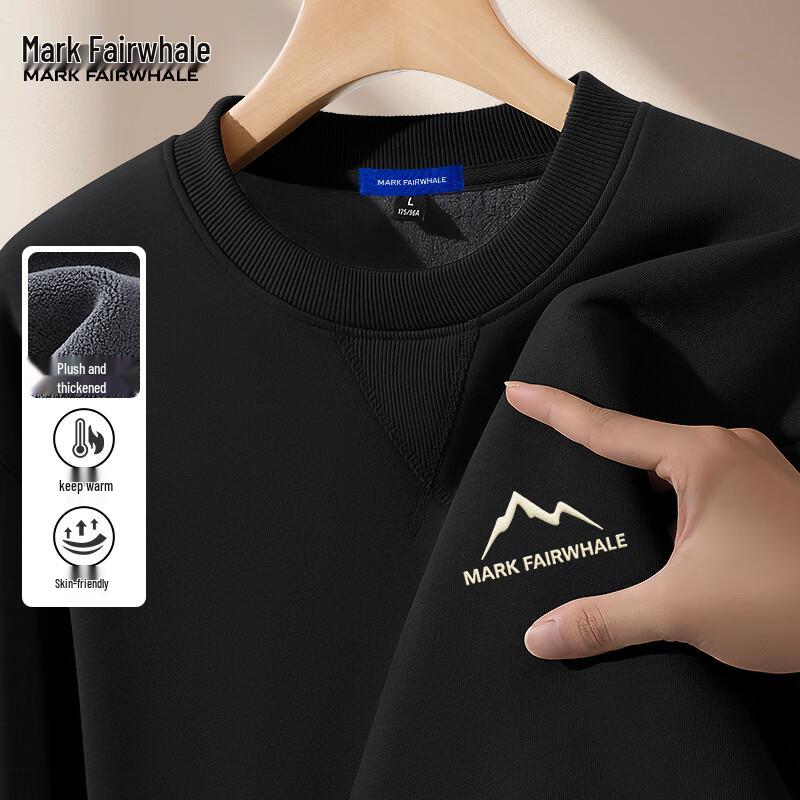 Mark Fairwhale Herren Locker Geschnittenes Fleecefutter Rundhals-Sweatshirt