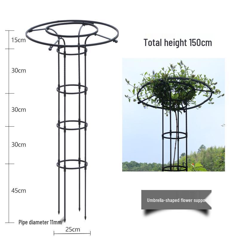 Mushroom-Head Flower Stand & Climbing Rose Support - Durable Plant Stand for Clematis and Roses
