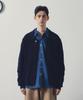 Andagain Minimal Collar Cardigan (Navy