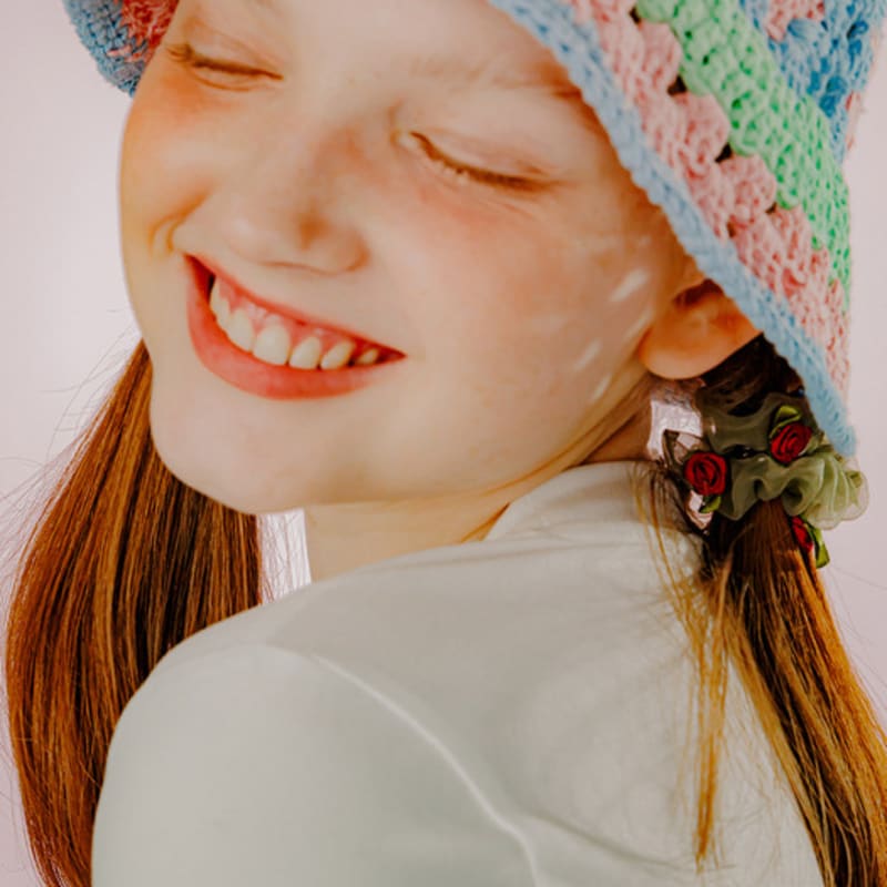 Mellotory Mini Rose See-through Scrunchie (khaki)