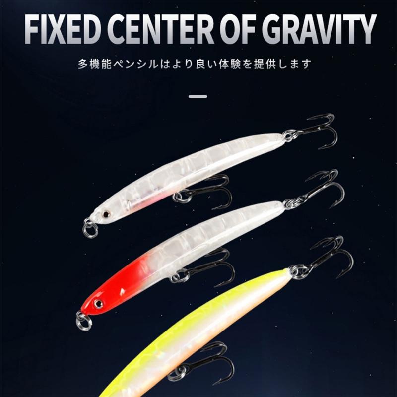 68mm Jerkbait Pike Carkbait Sinking Minnow Fishing Lures Swimbait Hard Baits Jerk Baits for Freshwater Saltwater Fishing