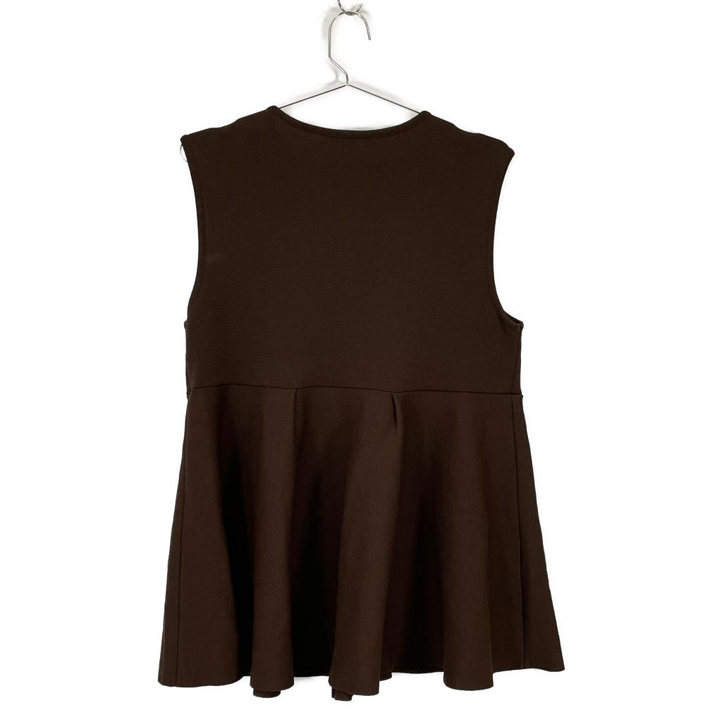 ADORE [Good Condition] 531-3170315 Peplum Knit Sleeveless tops 38 BrownUsed