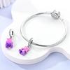 Charm Bead Charms copper Plated Pinkpurple Happy Gummy Bear Pendants Compatible With Authentic Bracelets Bead Women Jewellery Making Gifts