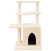 VidaXL Arbre à chat avec griffoirs en sisal crème 83,5 cm 172121