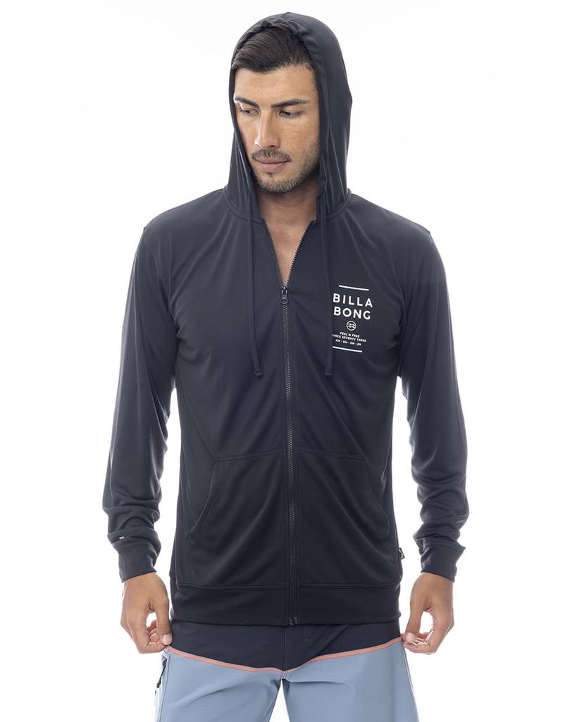 Long sleeve zip hooded rash guard