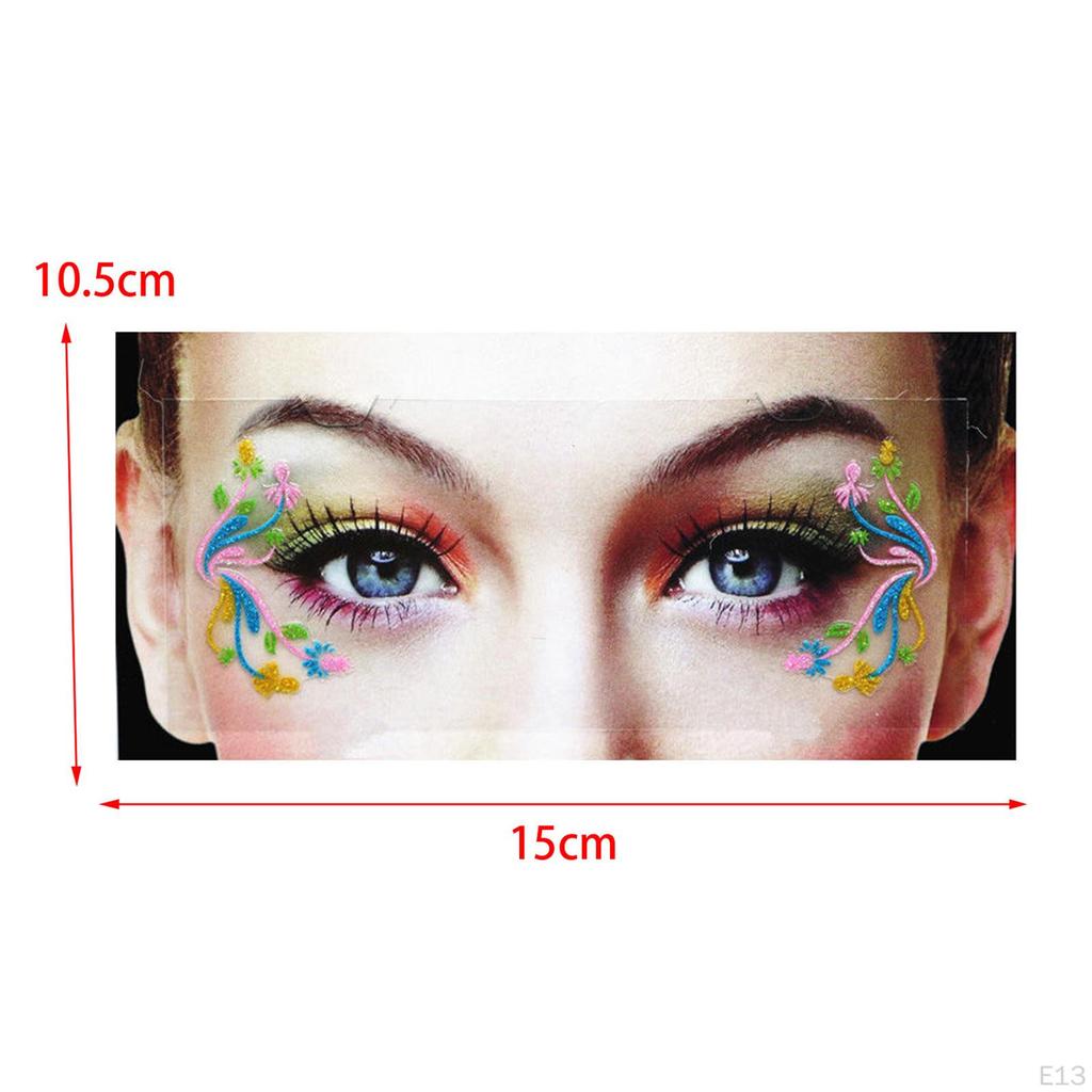 Eye Shadow Stickers Decals Festival Party Sticker Makeup for Stage Performance Masquerade
