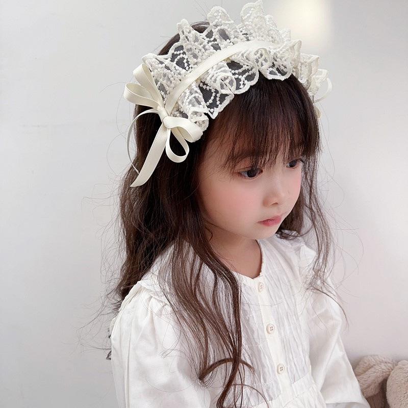 French Retro Princess Lace Pearl Lolita Headband & Hair Accessories
