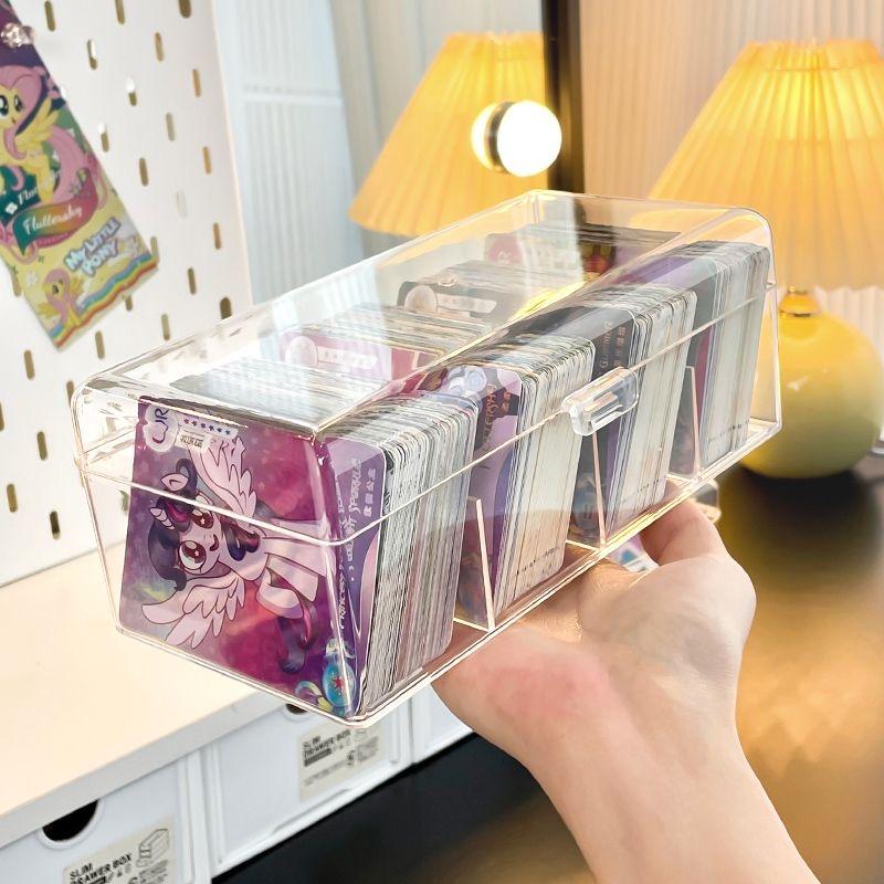 Card Storage Box Clear Acrylic Playing Cards Container Display Card Case Packing Poker Game Card Box Board Games Card Organizer