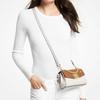 Michael Kors Crossbody Bag Lita Classic Old Flower All Over Printed Retro Casual Color Block Letter Logo Canvas and Leather Shoulder Small Size