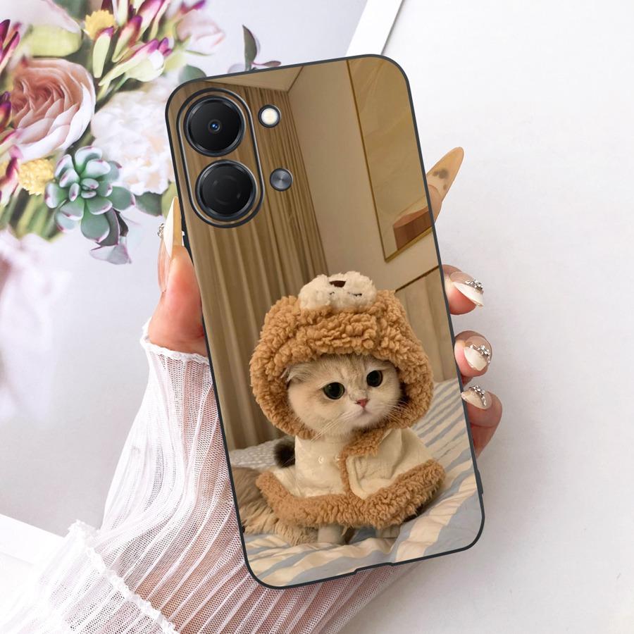For Tecno Spark Go 3 5G Case Cute Cat Painted Capa for Tecno Spark GO3 KN3 Pop 20 Soft Silicone Bumber Shell for Sparkgo 3 Funda