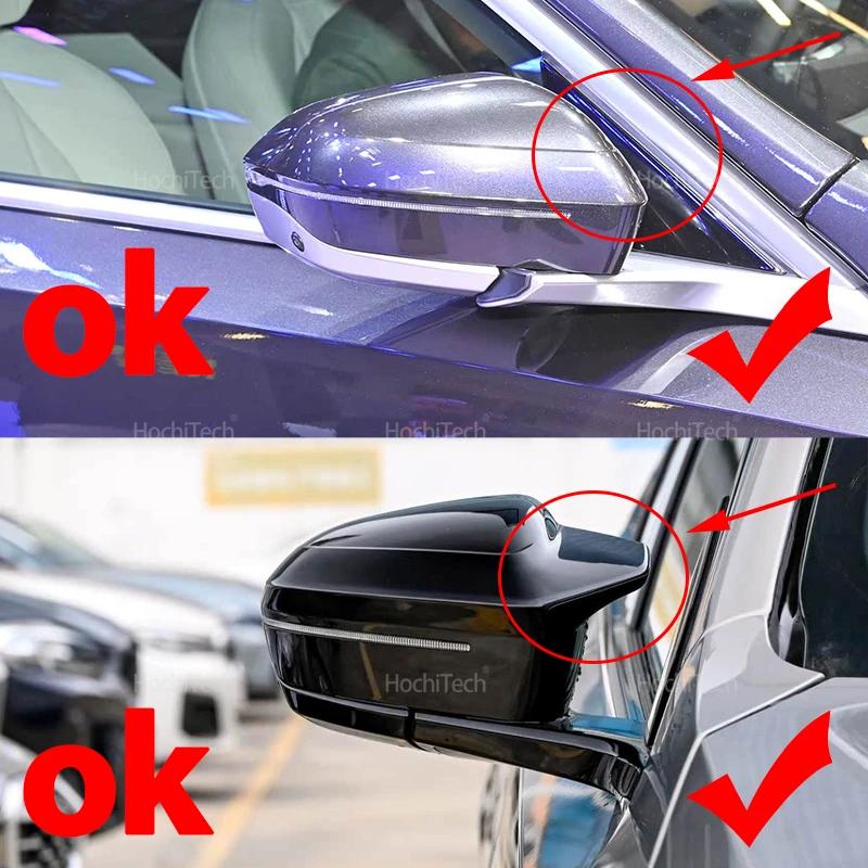 For BMW X3 G45 2025-2027 Left Hand Drive Replacement Side Mirror Cover 1 Pair Rear View Side Case Black Car Rearview Mirror Caps