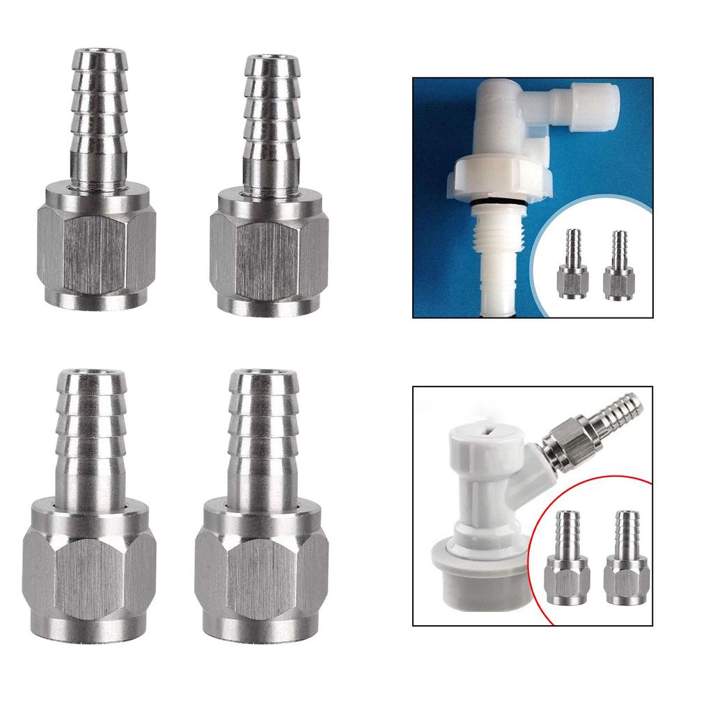 Hose Barb Fitting Easy Installation Stainless Steel Coupler for Fuel 1 4