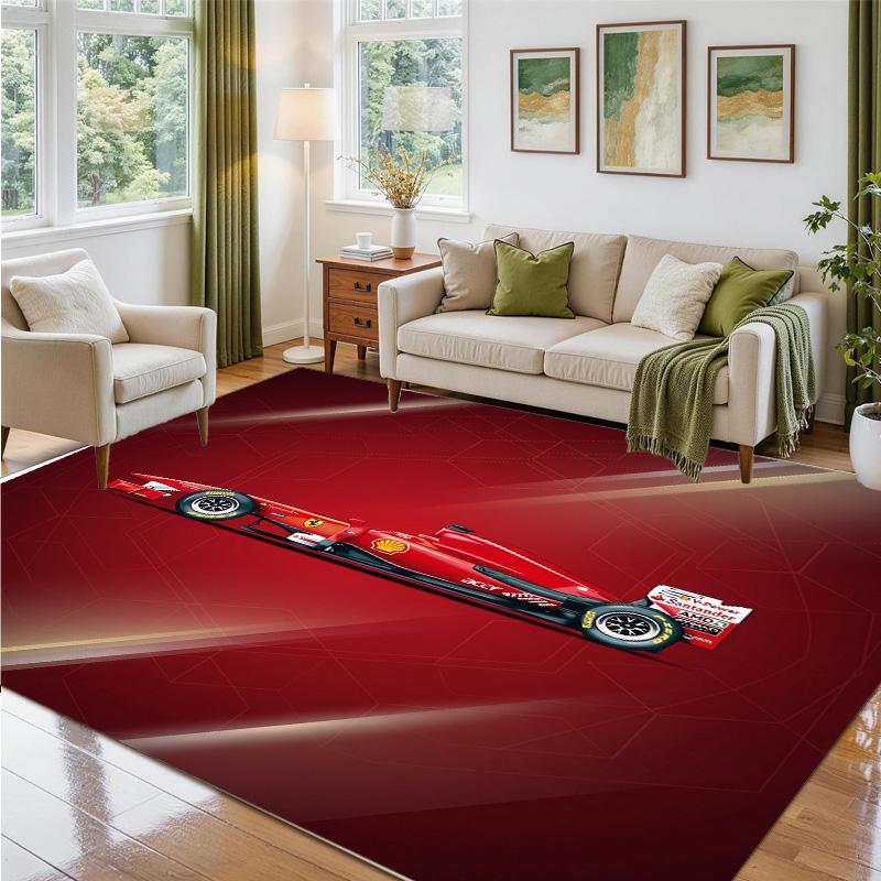 F1 Design Crystal Velvet Rug Soft Decorative Mat for Bedroom Entrance