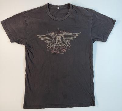 Aerosmith Band Tee Small Black Graphic Y2K Rock Grunge Vintage Style Unisex T-Shirt