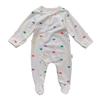 2025 Spring Newborn Colorful Heart Footed Romper Snap-Front Bodysuit