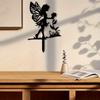 1pc Wrought Iron Ground Stake Elf Garden Decoration Valentine Yard Insert Rustproof Craftsmanship