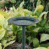Outdoor Bird Bath Rustic Flower Design Lightweight Decoration Birdbaths for Garden Patio Backyard Ornament Housewarming Gift