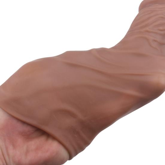 Yousheng Male Reusable Penis Sleeve Dildo Extender Enlargement Condoms Cock Delay Ring