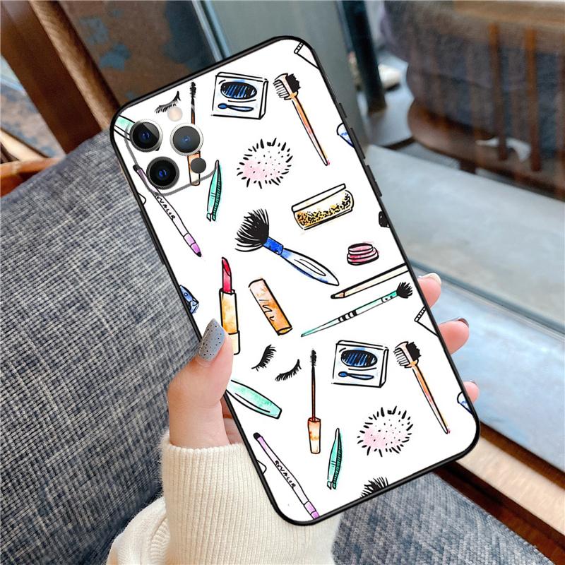 Cosmetics Nail Polish Phone Case For iPhone 11 12 13 14 15 16 Pro Max 12 13 Mini X XR XS MAX 14 Plus Cover