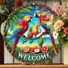 Tin Sign Parrot Beach Retro Metal Poster Wall Art Home Decor