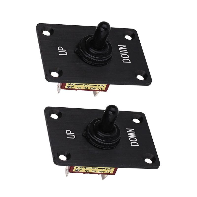 Black Marine Toggle Switch 3 Position Momentary-off-momentary Rocker Switch Panel for Boat Trim Tabs