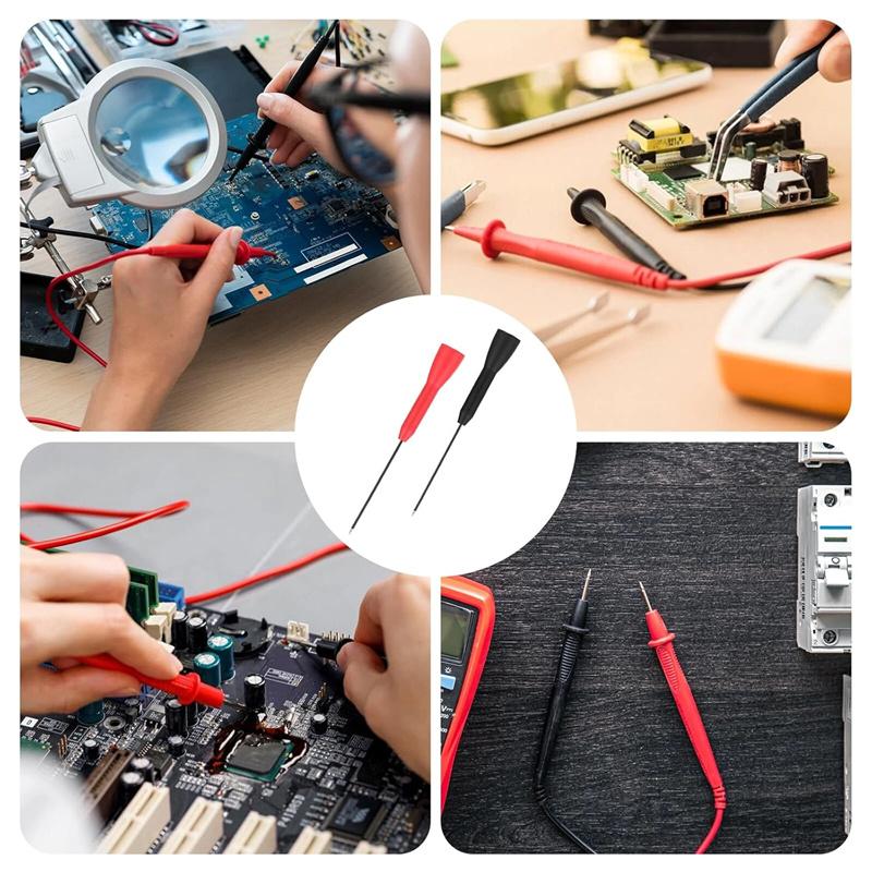 4Pcs Insulation Piercing Needle Pin Non Destructive Multimeter Test Probe 10A 600V For 2Mm Test Lead Multimeter Test Probe