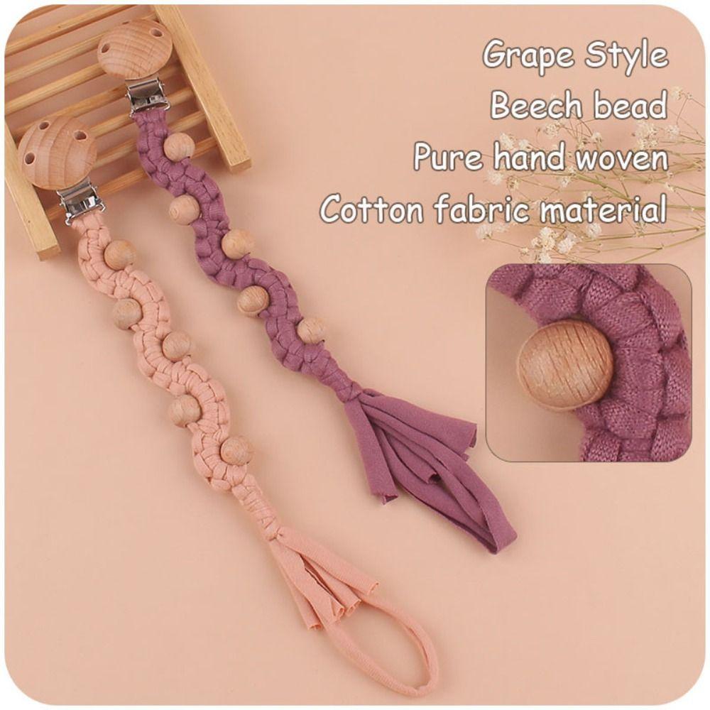 

Handmade Pacifier Clip Cotton Anti-Drop Chain High Quality Pacifier Rope Baby