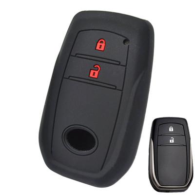כיסוי מפתח לרכב סיליקון לטויוטה היילוקס Revo Innova Rav4 Fortuner כיסוי שלט רחוק מחזיק מפתחות עור מחזיק מחזיק מפתחות גומי