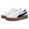 PUMA BASKET PLATFORM L Women Full Grain Leather Vintage Wear-resistant Platform Low-top Skate Shoes White 394369-01