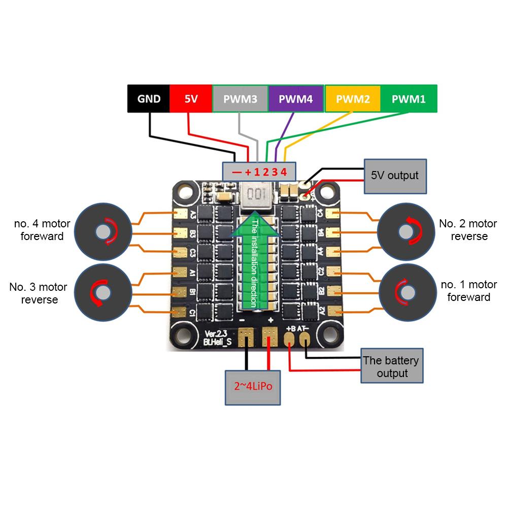 

4 IN 1 Electronic Components ESC RC Flight Controller Spare Parts Accessory for FPV Quadcopter