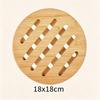 Portable Placemat Thickened Circular Square Household Coaster Hollowed Out Bamboo Insulation Mat Dining Table Mat