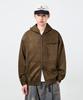 Dimitri Black 2Way Faux Suede Zip-Up Hoodie_Brown