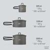 Esbit Camping/Outdoor Pot/Cooker, Aluminum Pot, 625ml, ESPT625HA0, Gray