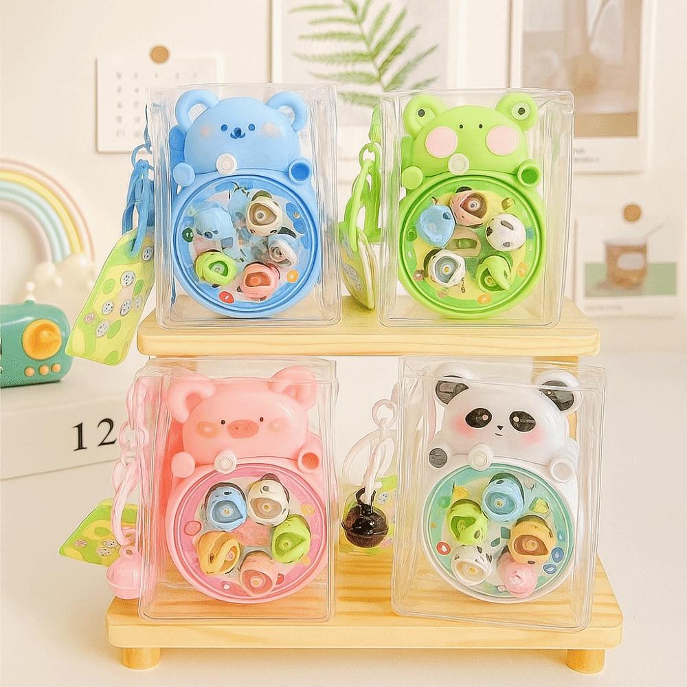 Rotating Fishing Fishing Toy Keychain Anti Loss Car Key Ring Cartoon Bag Pendant  Birthday Gift
