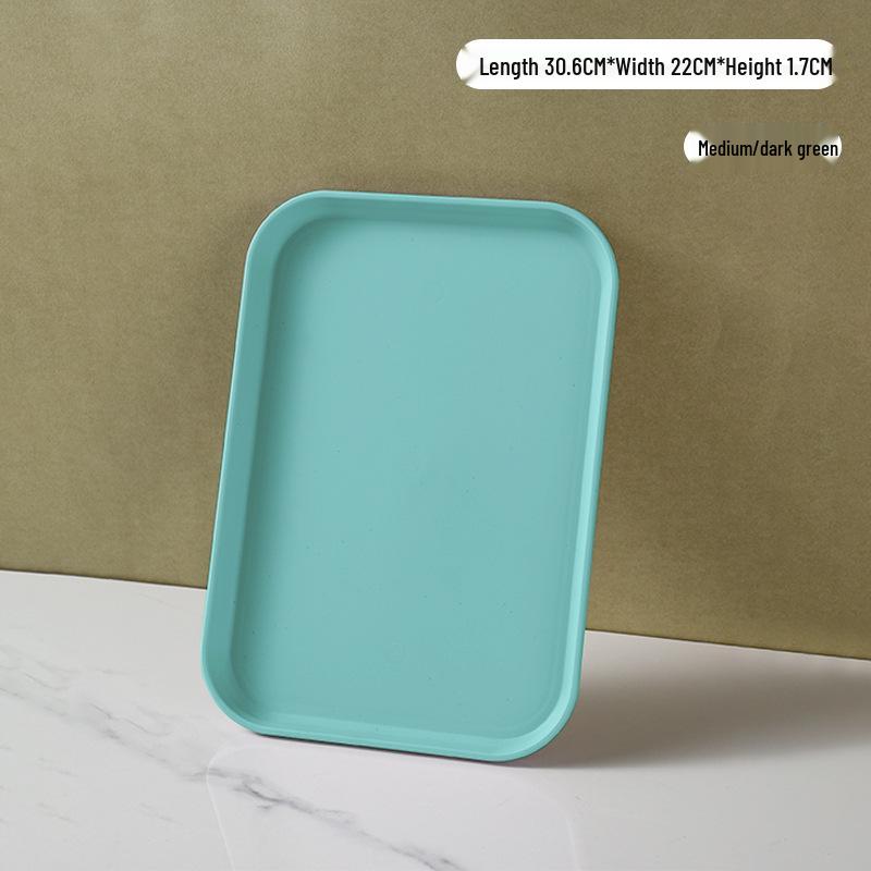 Rectangular Plastic Tea and Snack Tray for Home, Hotel, or Restaurant Use
