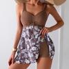 Women's Fashion Print Tummy Control Slimming Tankini Swimsuit