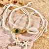 5Pcs Bohemian Shell Pearl Bracelets Set for Women Fashion Gold Color Evil Eye Charm Multilayer Bangles Summer Beach Jewelry Gift
