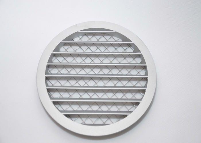 Systerm grille d'aeration ronde en aluminium avec filet anti-insectes. grille en aluminium.