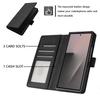For Samsung Galaxy Z Fold7 5G Wallet Case RFID Blocking Calf Texture Leather Stand Phone Cover with Strap