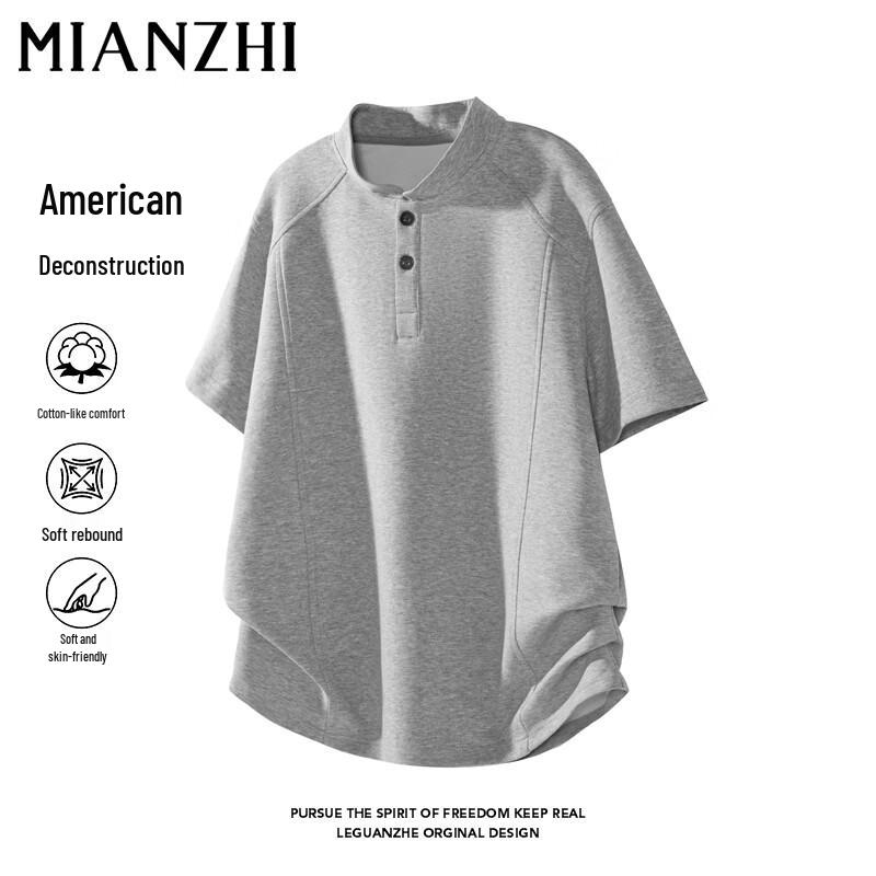 

Men s Cotton-Blend Henley Short Sleeve T-Shirt 5XL