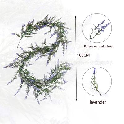 Cedar Door Decoration Lavender Rattan Simulation Home Decoration Spring Window Pendant