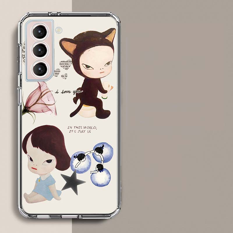 Cute Nara Yoshitomo Art Phone Case For Samsung Galaxy S25 Edge S24 S23 FE S21 S20 S10 Plus S22 S26 Ultra Cover Clear Cases TPU C