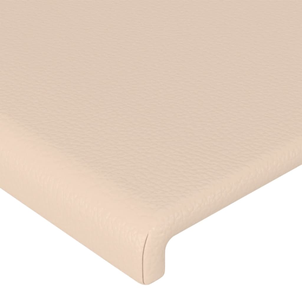Bed Frame with Headboard Cappuccino Brown 120 x 200 cm Faux Leather