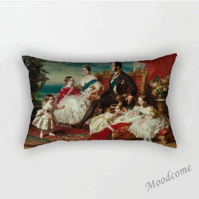 Franz Xaver Winterhalter Rococo Royal Court Princess Queen Beautiful Lady Portrait Oil Painting Sofa Pillow Case Cushion Cover