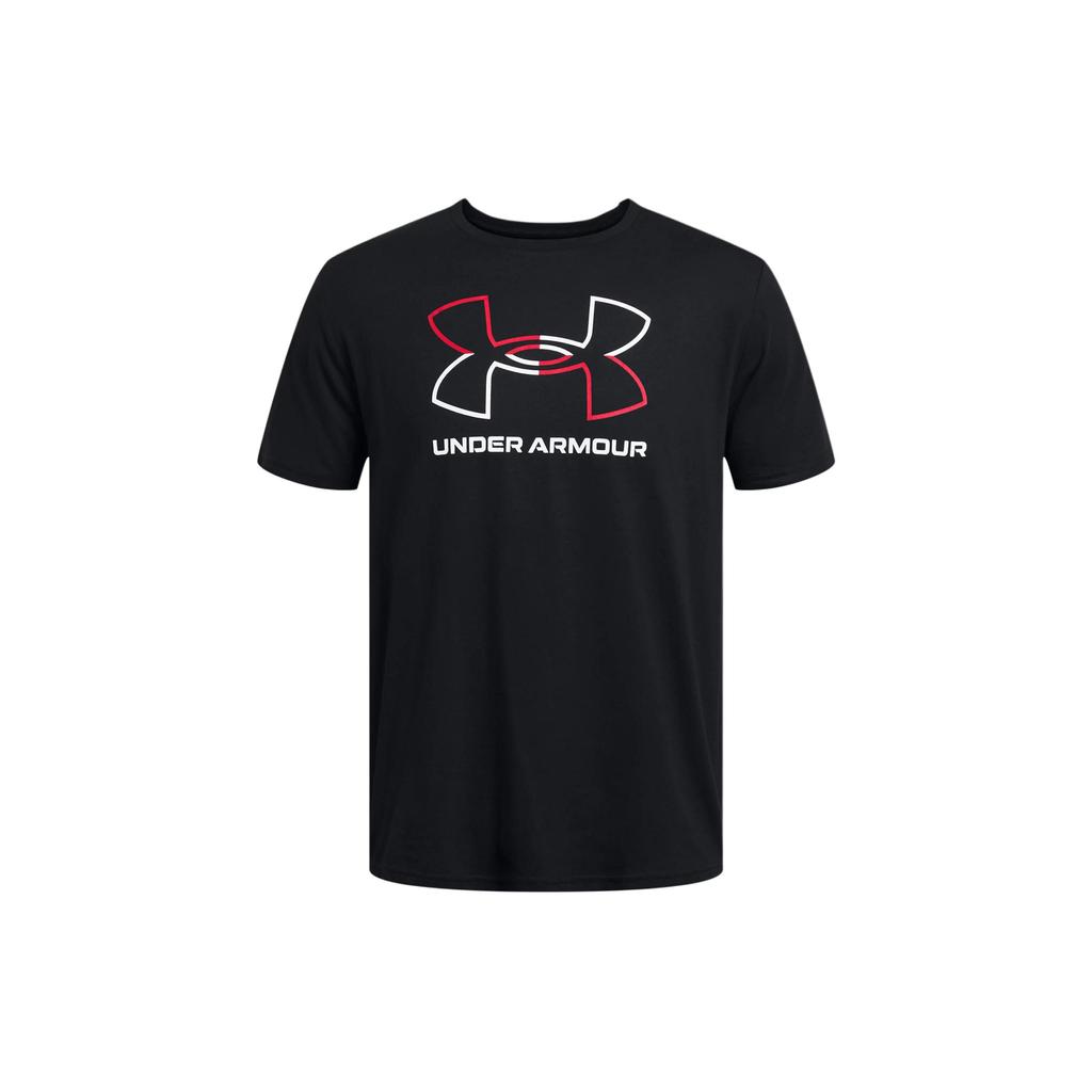 Under Armour Foundation Letter Logo Print Crew Neck Short Sleeve T-Shirt Men T-Shirts Black 1382915-001
