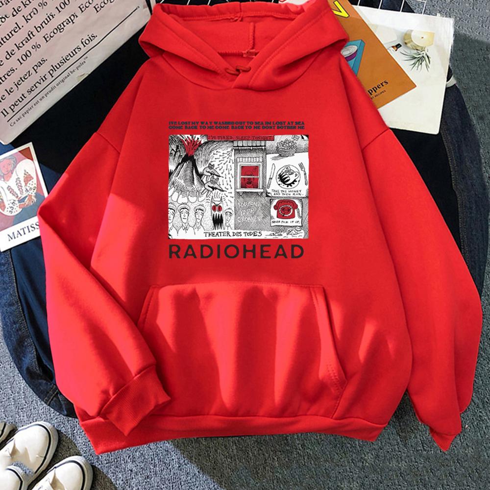 Radiohead Hoodie Mens Classic Long Sleeve Sweatshirts Graphic Tops Printed Clothes Fashion Unisex Sweatshirt