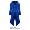 Gentleman Tailcoat Solid Color Long Sleeves Gothic Outerwear Single Breasted Split Tuxedo Coat for Halloween