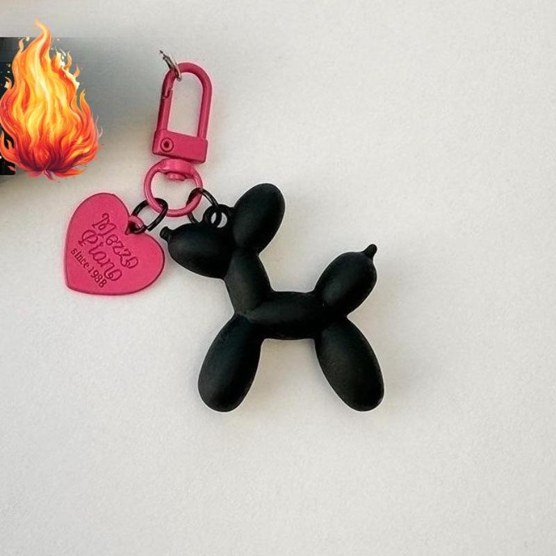 Ins Stil Liebe Ballon Hund Schlüsselanhänger Paar Schlüsselanhänger DIY Tasche Anhänger Dunkel Cooles Mädchen Anhänger
