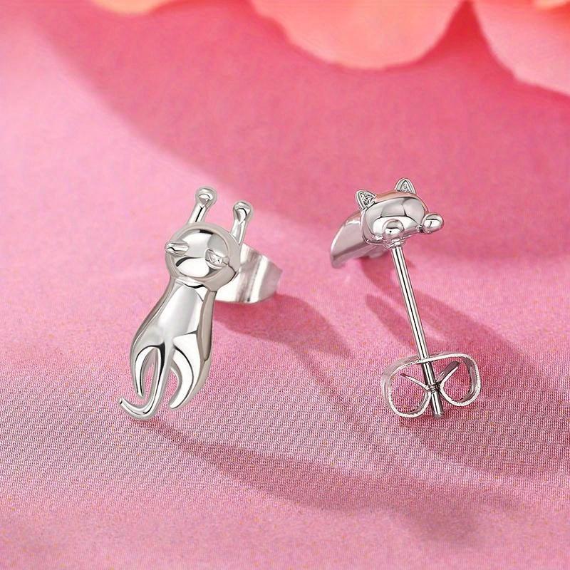 Unique Cat Design, Ladies' Earrings, Cute Pets, Extended Shapes, Irregular Ear Accessories, Interesting Daily Wearable Jewelry